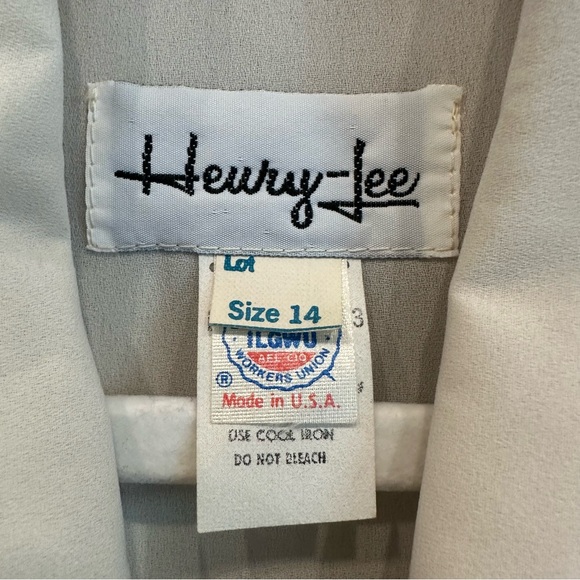 Vintage Henry Lee Cream Long Sleeve Dress - Picture 10 of 12